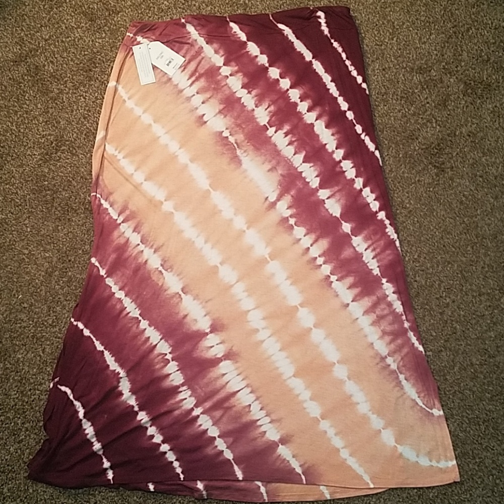 Tye-dye maxi skirt